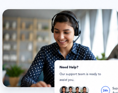 Friendly customer support executive